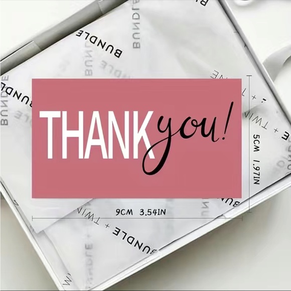 50 Cards Thank You Cards 2.1” X 3.5” - Picture 2 of 3